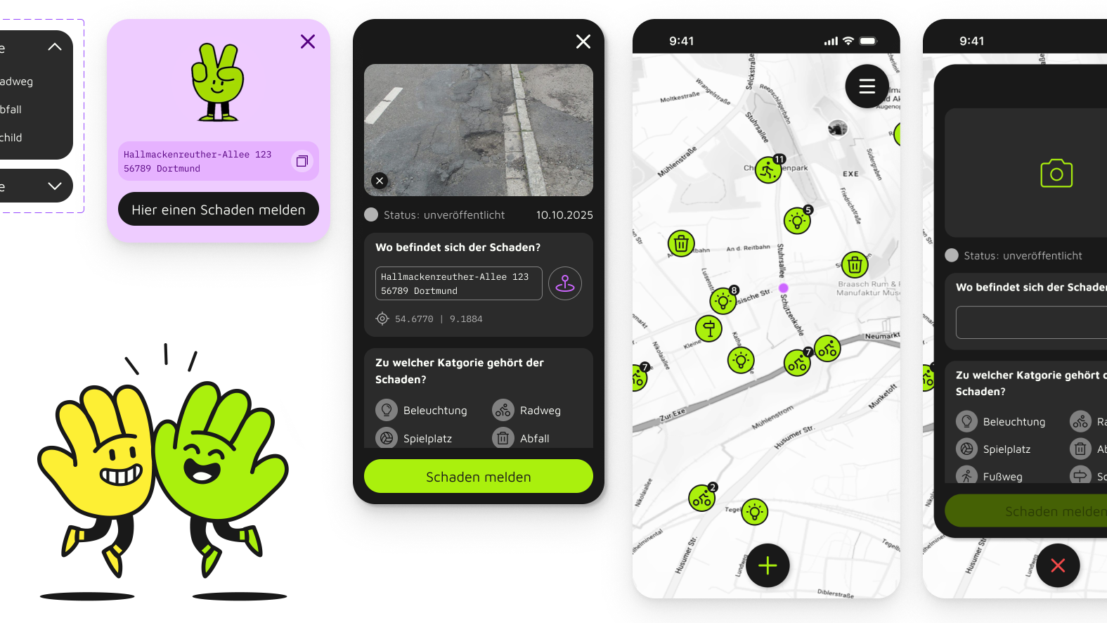 Unterschiedlich komplexe Interface-Komponenten
